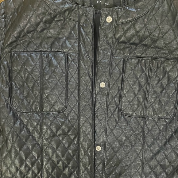Club Monaco Quilted Black Bomber Jacket - Picture 2 of 3